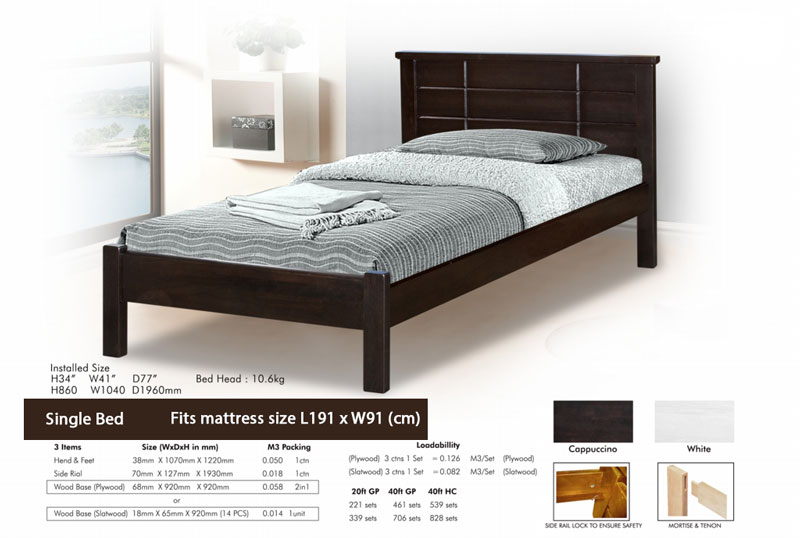 Single-wooden-bed