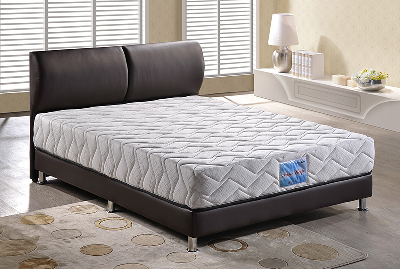 Dark brown bed